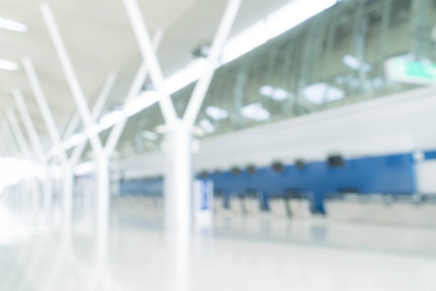 Free Photo abstract blur background : empty airport check-in counters