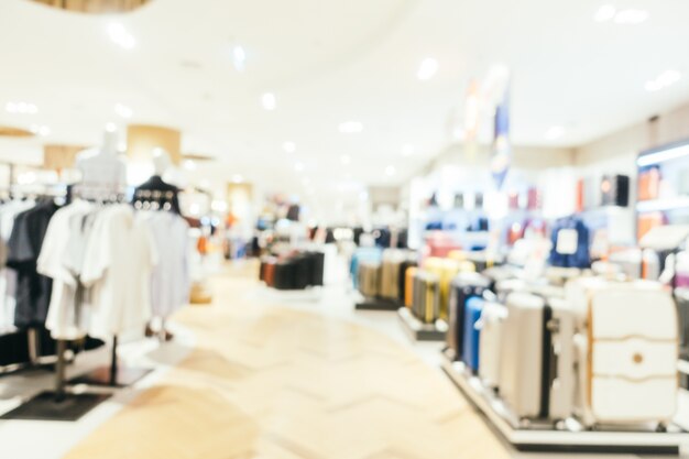 Abstract blur and bokeh defocused shopping mall interior of department store