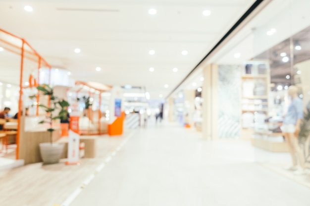 Free photo abstract blur and bokeh defocused shopping mall interior of department store