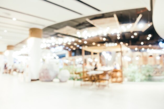 Abstract blur and bokeh defocused shopping mall interior of department store