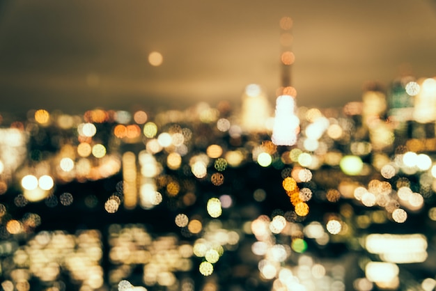 Free photo abstract blur bokeh tokyo city background