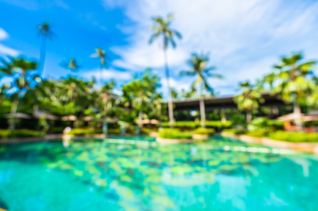 Free photo abstract blur and defocus luxury outdoor swimming pool in hotel resort