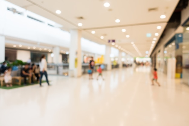 Abstract blur and defocused shopping mall