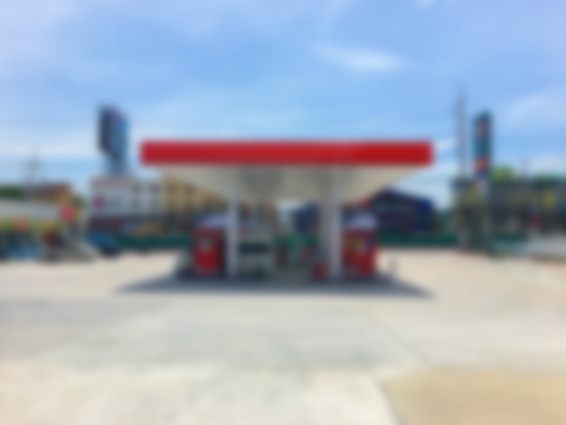 Free photo abstract blur fuel gas station