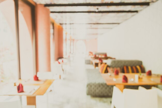 Abstract blur interior restaurant background 