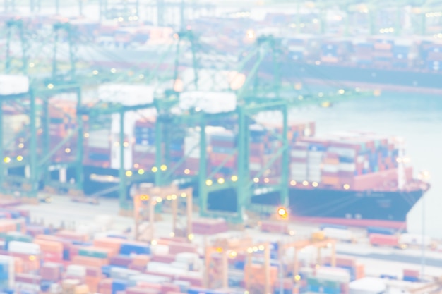 Free Photo abstract blur shipping crane cargo background