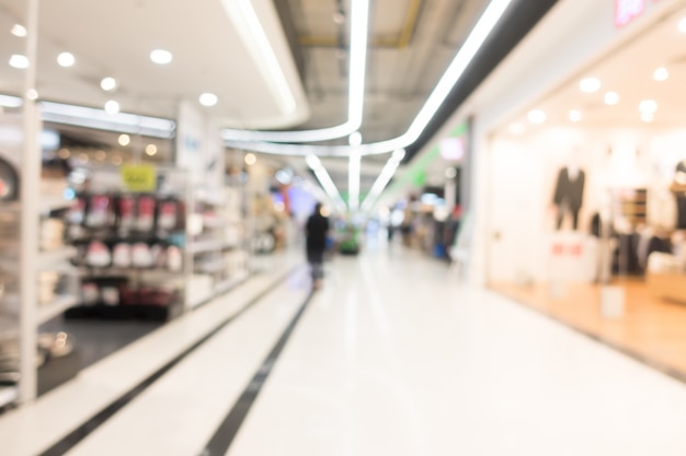 Abstract blur shopping mall interior