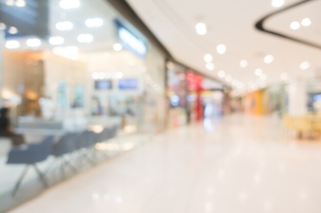 Abstract blur shopping mall and retail store