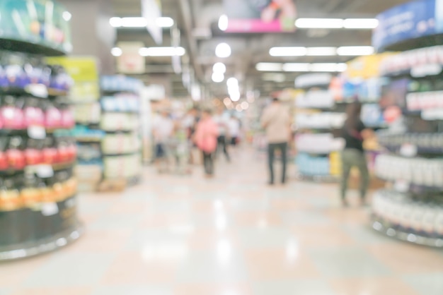 Free photo abstract blur in supermarket