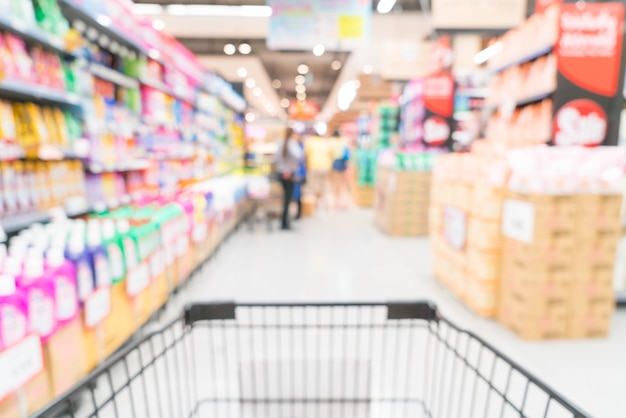 Free Photo abstract blur in supermarket