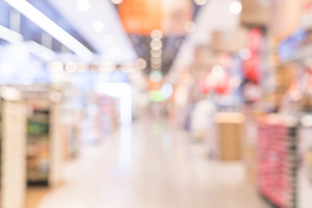 abstract blur in supermarket