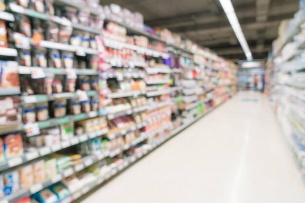 abstract blur in supermarket