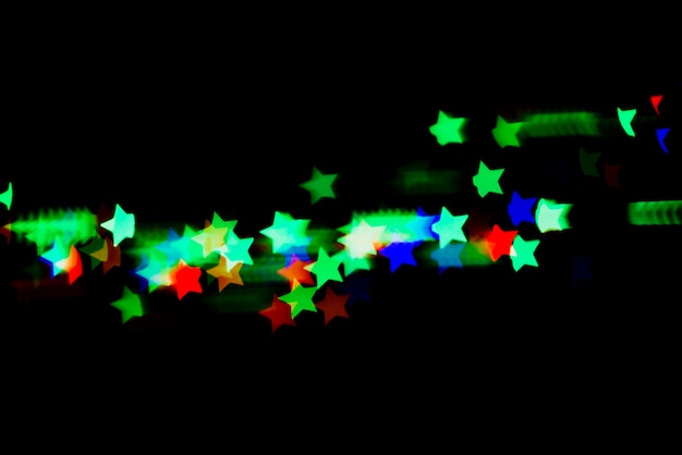 Abstract bokeh background with star shaped lights