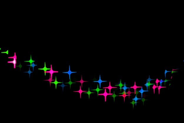 Abstract bokeh background with star shaped lights