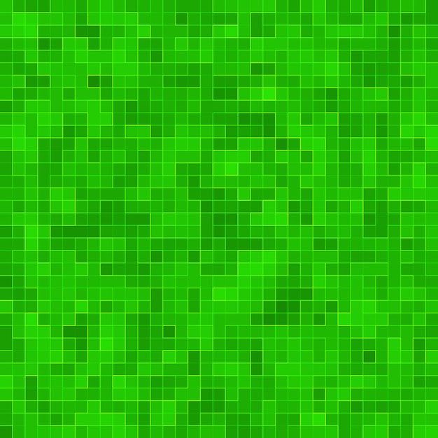 Free photo abstract bright green square pixel tile mosaic wall background and texture.