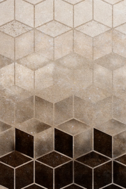 Free photo abstract brown cubic patterned