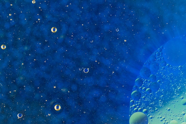 Abstract bubble background on blue water surface