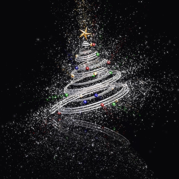 Free photo abstract christmas tree background