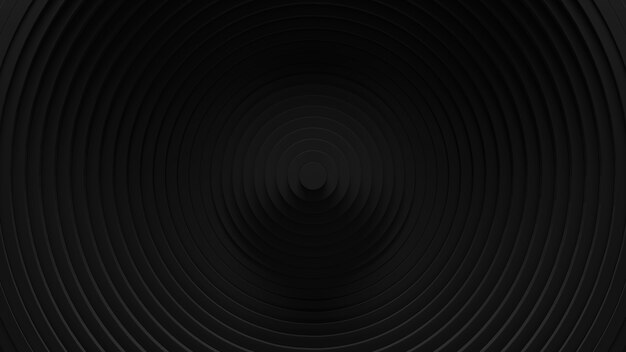 Abstract circular blinds oscillation background. . 3D rings wavy surface. Geometric elements displacement.