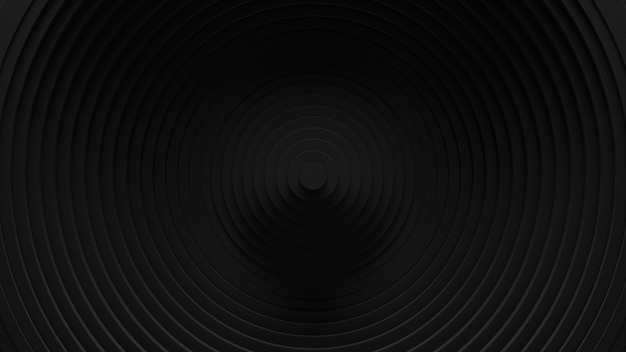 Abstract circular blinds oscillation background. . 3D rings wavy surface. Geometric elements displacement.