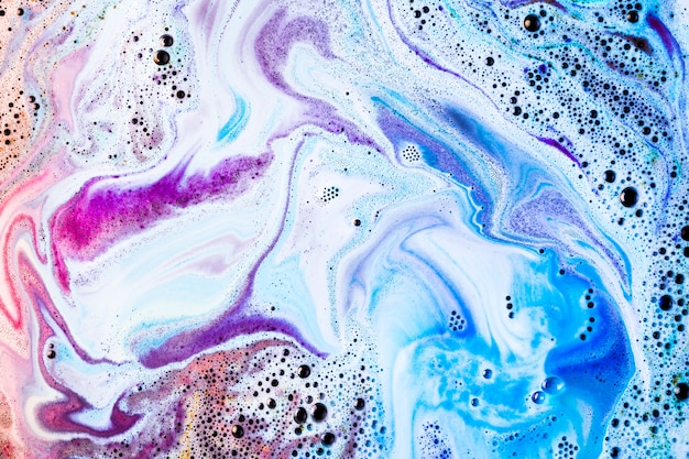 Free Photo abstract colored bath bomb with bubbles and foam