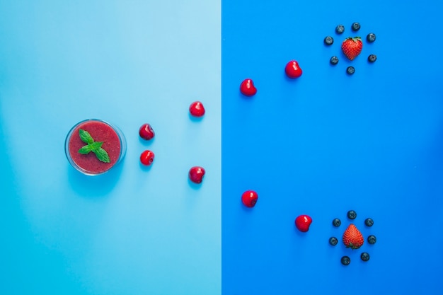 Free Photo abstract composition with red fruits 