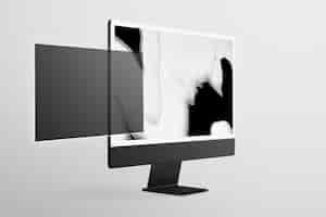 Free photo abstract computer screen with marble screensaver