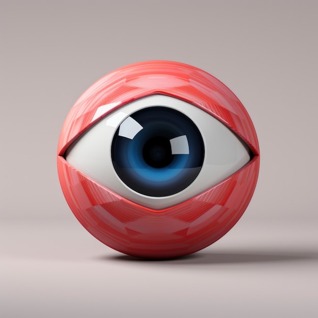 Abstract creative 3d sphere with eye effect