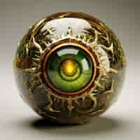 Free photo abstract creative 3d sphere with eye effect