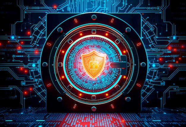 Free Photo abstract cybersecurity concept design