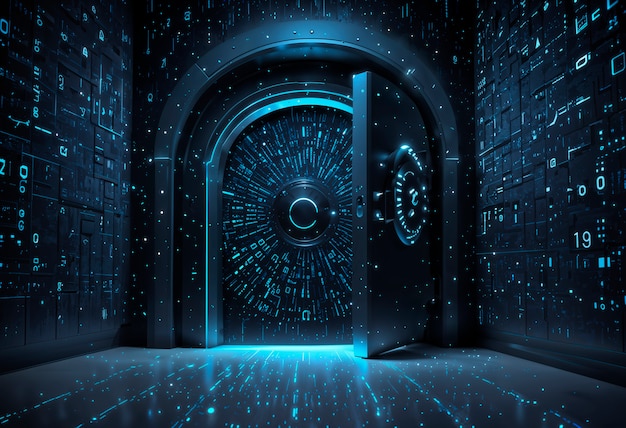 Free photo abstract cybersecurity concept design