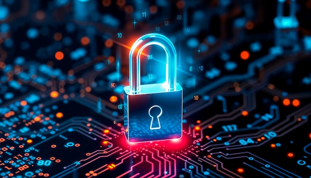 Free Photo abstract cybersecurity concept design