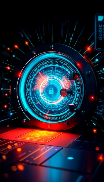 Free photo abstract cybersecurity concept design