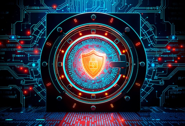 Free Photo abstract cybersecurity concept design