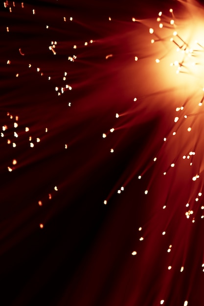 Free photo abstract explosion of sun optical fiber