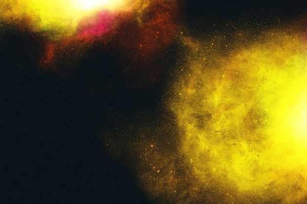 Free photo abstract galaxy graphic in yellow