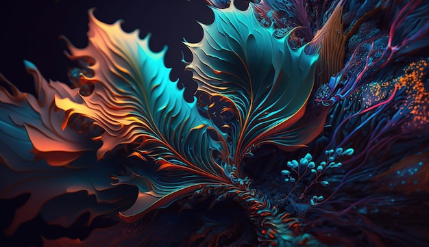 Abstract geometric background with liquid shapes Generative Ai