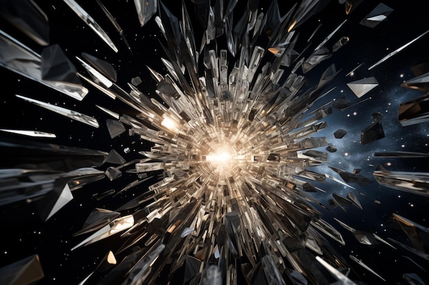 Free Photo abstract glass explosion background dark color