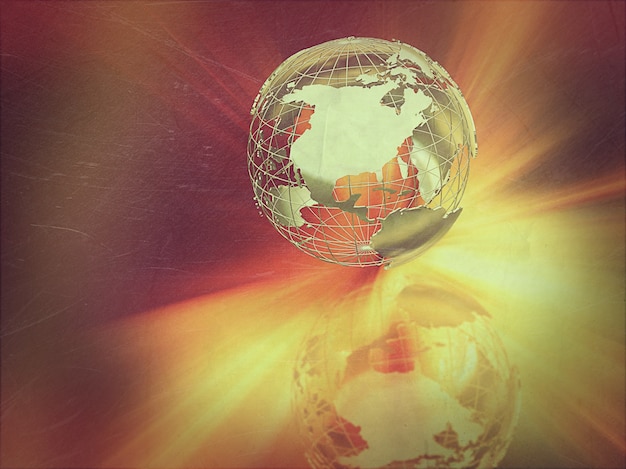 Free photo abstract globe background with a retro effect