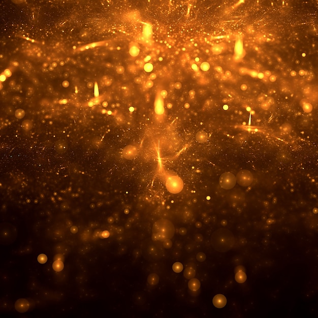 Free photo abstract golden lights particles wallpaper