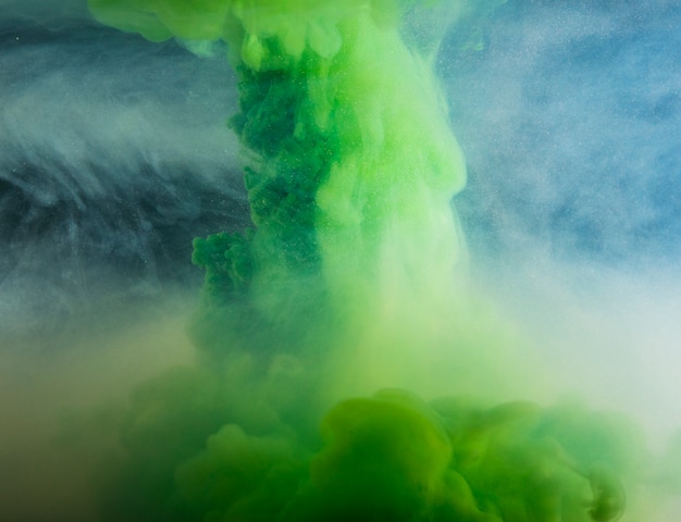 Free photo abstract heavy green cloud between light haze