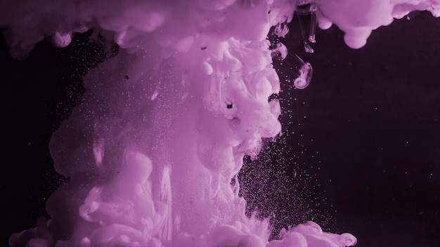 Free Photo abstract heavy purple fog in dark liquid