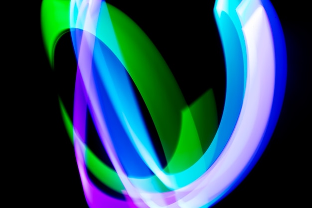 Free photo abstract light painting in the dark