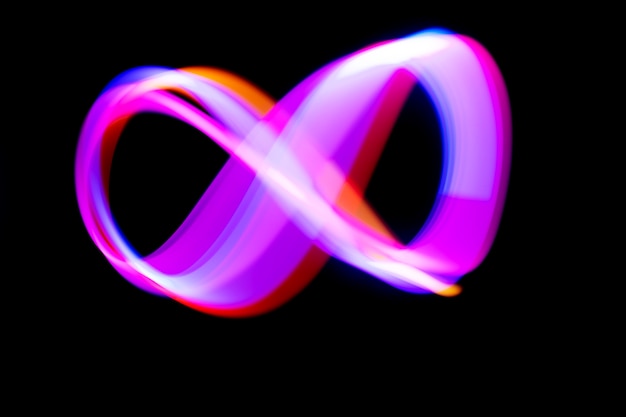 Free photo abstract light painting in the dark