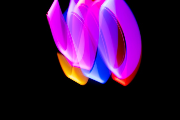 Free photo abstract light painting in the dark