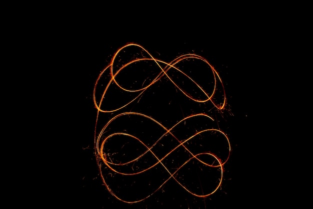 Free Photo abstract light painting in the dark