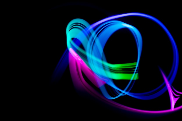 Free Photo abstract light painting in the dark