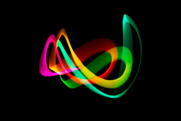 Free Photo abstract light painting in the dark