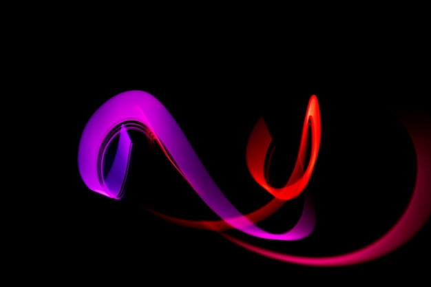 Free photo abstract light painting in the dark