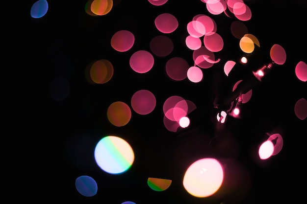 Free Photo abstract lights of colorful garland